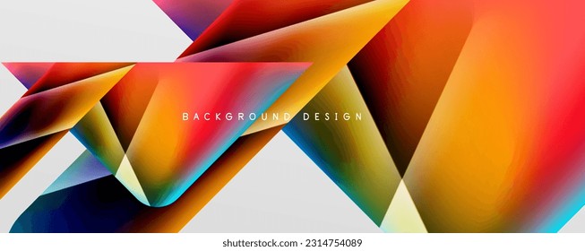 Fondo abstracto del gradiente de color del fluido triangular. Ilustración vectorial para fondo de escritorio, pancarta, fondo, tarjeta, ilustración del libro, página de inicio