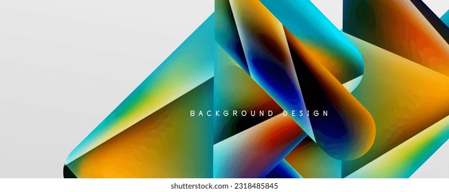 Triangle fluid color gradient abstract background. Vector Illustration For Wallpaper, Banner, Background, Card, Book Illustration, landing page