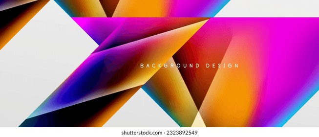 Fondo abstracto del gradiente de color del fluido triangular. Ilustración vectorial para fondo de escritorio, pancarta, fondo, tarjeta, ilustración del libro, página de inicio