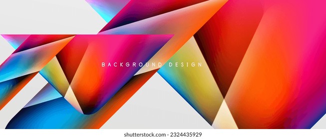 Triangle fluid color gradient abstract background. Vector Illustration For Wallpaper, Banner, Background, Card, Book Illustration, landing page