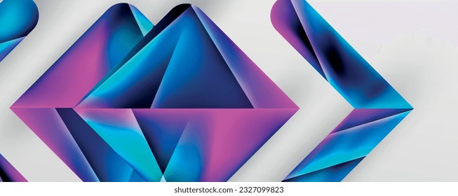 Triangle fluid color gradient abstract background. Vector Illustration For Wallpaper, Banner, Background, Card, Book Illustration, landing page