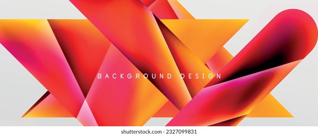 Fondo abstracto del gradiente de color del fluido triangular. Ilustración vectorial para fondo de escritorio, pancarta, fondo, tarjeta, ilustración del libro, página de inicio