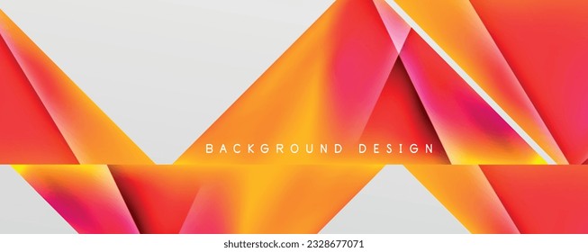 Fondo abstracto del gradiente de color del fluido triangular. Ilustración vectorial para fondo de escritorio, pancarta, fondo, tarjeta, ilustración del libro, página de inicio
