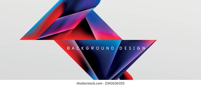 Triangle fluid color gradient abstract background. Vector Illustration For Wallpaper, Banner, Background, Card, Book Illustration, landing page