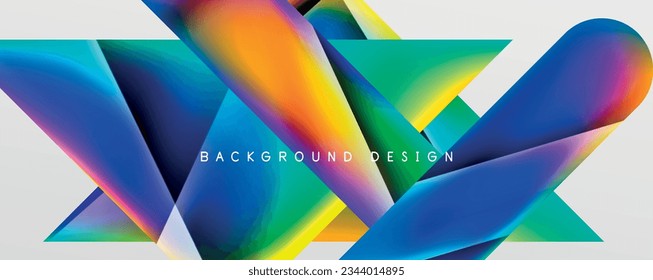 Fondo abstracto del gradiente de color del fluido triangular. Ilustración vectorial para fondo de escritorio, pancarta, fondo, tarjeta, ilustración del libro, página de inicio