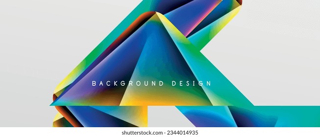 Triangle fluid color gradient abstract background. Vector Illustration For Wallpaper, Banner, Background, Card, Book Illustration, landing page