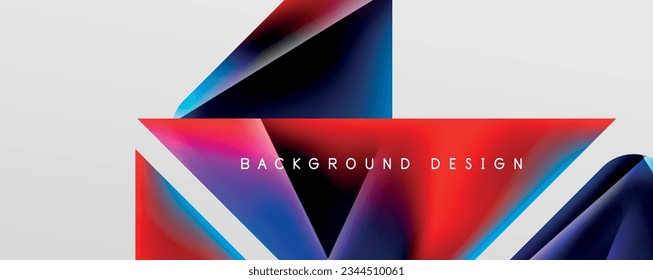 Triangle fluid color gradient abstract background. Vector Illustration For Wallpaper, Banner, Background, Card, Book Illustration, landing page
