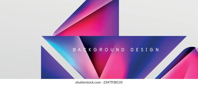 Triangle fluid color gradient abstract background. Vector Illustration For Wallpaper, Banner, Background, Card, Book Illustration, landing page