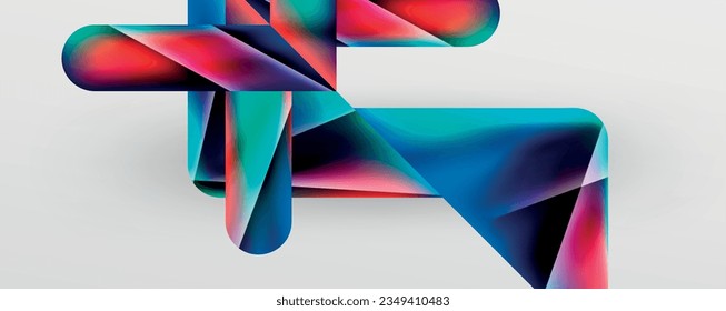 Fondo abstracto del gradiente de color del fluido triangular. Ilustración vectorial para fondo de escritorio, pancarta, fondo, tarjeta, ilustración del libro, página de inicio
