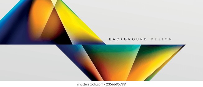 Fondo abstracto del gradiente de color del fluido triangular. Ilustración vectorial para fondo de escritorio, pancarta, fondo, tarjeta, ilustración del libro, página de inicio