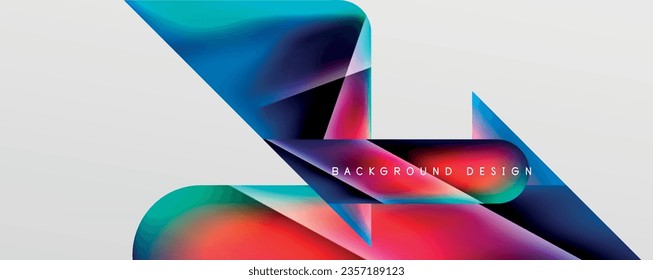 Triangle fluid color gradient abstract background. Vector Illustration For Wallpaper, Banner, Background, Card, Book Illustration, landing page