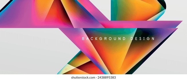 Triangle fluid color gradient abstract background. Vector Illustration For Wallpaper, Banner, Background, Card, Book Illustration, landing page