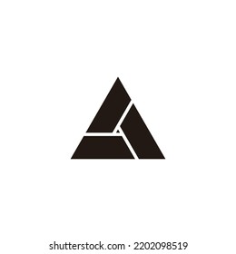 Triangle, fold geometric symbol simple logo vector