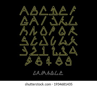 Triangle font type grid system