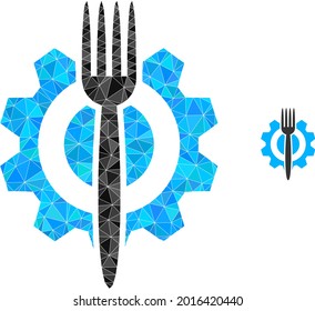 Triangle Food Hitech Polygonal Symbol Illustration. Food Hitech Lowpoly Icon Is Filled With Triangles. Flat Filled Geometric Mesh Symbol Based On Food Hitech Icon.