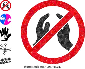 Triangle forbid praying hands polygonal symbol illustration, and similar icons. Forbid Praying Hands is filled with triangles. Low-poly forbid praying hands combined with randomized filled triangles.