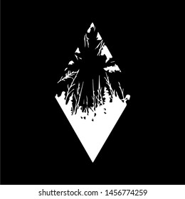 triangle forest design illustration hand drawn