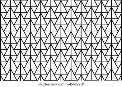 triangle forest tree black and white modern vector clean simple editable pattern