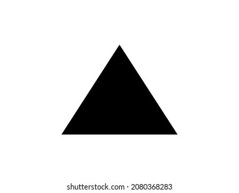 triangle forming arrow or pyramid line art vector icon for app and website geometric background