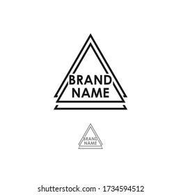 triangle frame original design logo template vector, vintage style logotype