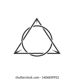 Triangle frame vector . Ezoteric design element. Vector
