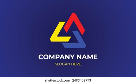 Triangle Full Color Logo Design 