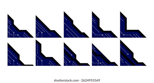 Triangle Futuristic Corner Vector Collection