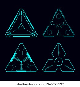 Triangle Futuristic Elements Scanning crosshairs