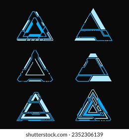 Triangle Futuristic HUD Vectors Set