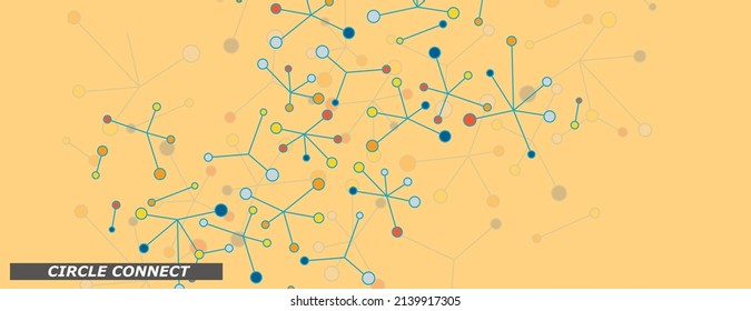 Estructura científica futurista del triángulo. Diseño vectorial poligonal. Ilustración de diseño web. Conectar líneas de color y puntos