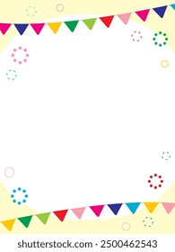 Triangle garland frame border background illustration
