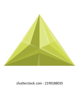 Triangle gem icon cartoon vector. Crystal stone. Shiny shape