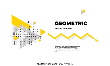Triangle geometric abstract background. Dynamic shapes composition. Flat and clean style. Applicable for any graphic works.