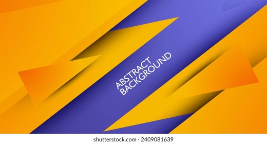 Triangle geometric abstract background purple and orange pattern arrows concept. Bright colorful design banner. Eps10 vector