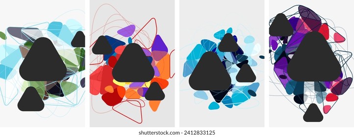 Triangle geometric abstract backgrounds. Vector illustration For Wallpaper, Banner, Background, Card, Book Illustration, landing page