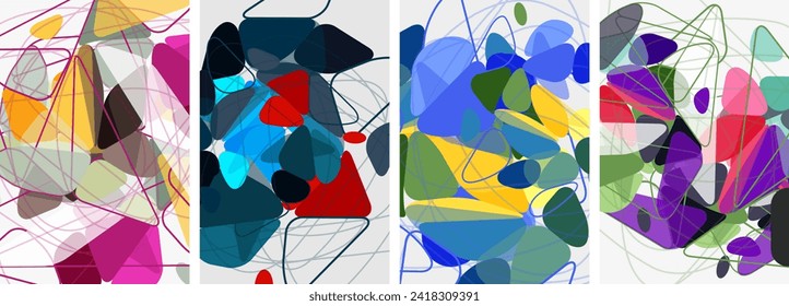 Triangle geometric abstract backgrounds. Vector illustration For Wallpaper, Banner, Background, Card, Book Illustration, landing page