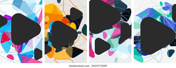 Triangle geometric abstract backgrounds. Vector illustration For Wallpaper, Banner, Background, Card, Book Illustration, landing page