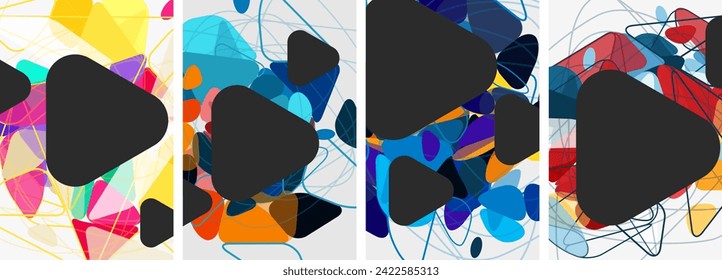 Triangle geometric abstract backgrounds. Vector illustration For Wallpaper, Banner, Background, Card, Book Illustration, landing page