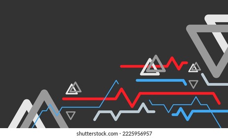 Triangle geometric abstract graphic background, Dynamic geometric shapes compositions, Flat and clean style, Applicable for any graphic works.