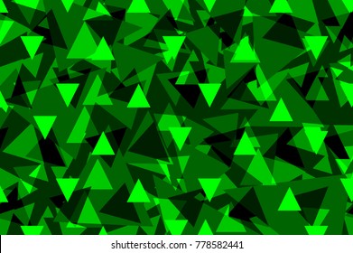 Triangle geometric abstract pattern - green, Triangle background