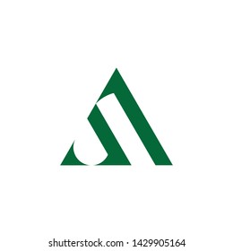 triangle geometric arrow logo vector