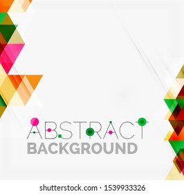 Triangle geometric background design template. Modern illustration for cover design for brochures, web banners, flyers. Vector art