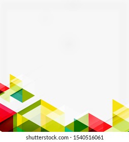 Triangle geometric background design template. Modern illustration for cover design for brochures, web banners, flyers. Vector art