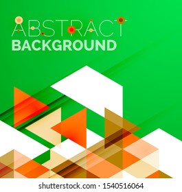 Triangle geometric background design template. Modern illustration for cover design for brochures, web banners, flyers. Vector art