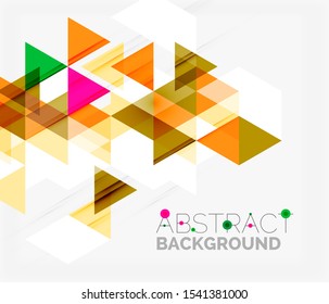 Triangle geometric background design template. Modern illustration for cover design for brochures, web banners, flyers. Vector art