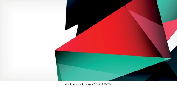 Triangle geometric background in trendy style on light background. Retro vector illustration. Colorful bright. Trendy modern style. Vector business illustration. Geometric template.