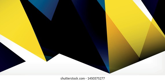 Triangle geometric background in trendy style on light background. Retro vector illustration. Colorful bright. Trendy modern style. Vector business illustration. Geometric template.