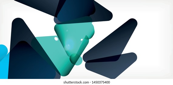 Triangle geometric background in trendy style on light background. Retro vector illustration. Colorful bright. Trendy modern style. Vector business illustration. Geometric template.