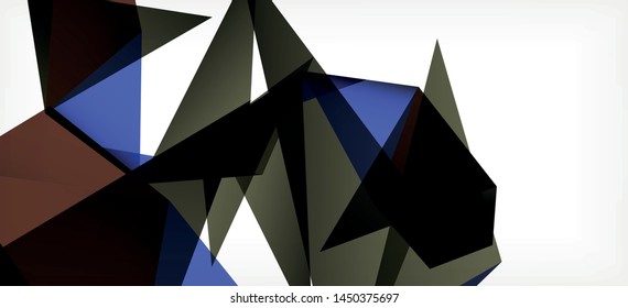 Triangle geometric background in trendy style on light background. Retro vector illustration. Colorful bright. Trendy modern style. Vector business illustration. Geometric template.