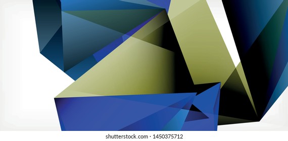 Triangle geometric background in trendy style on light background. Retro vector illustration. Colorful bright. Trendy modern style. Vector business illustration. Geometric template.